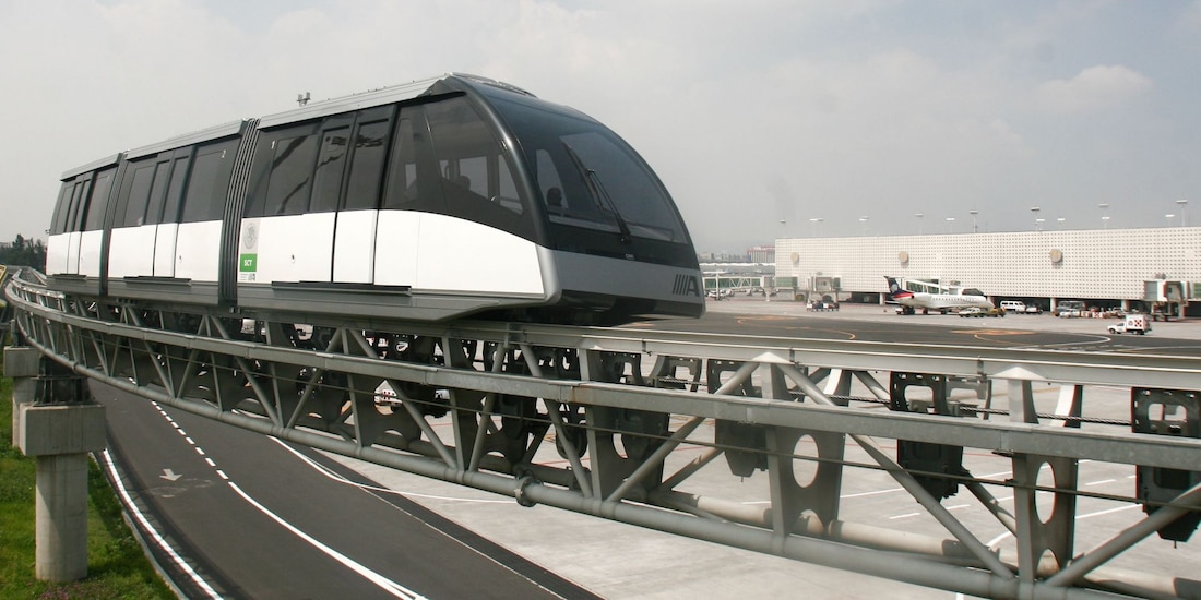 Aerotrén en el Aeropuerto Internacional de la Ciudad de México (AICM)