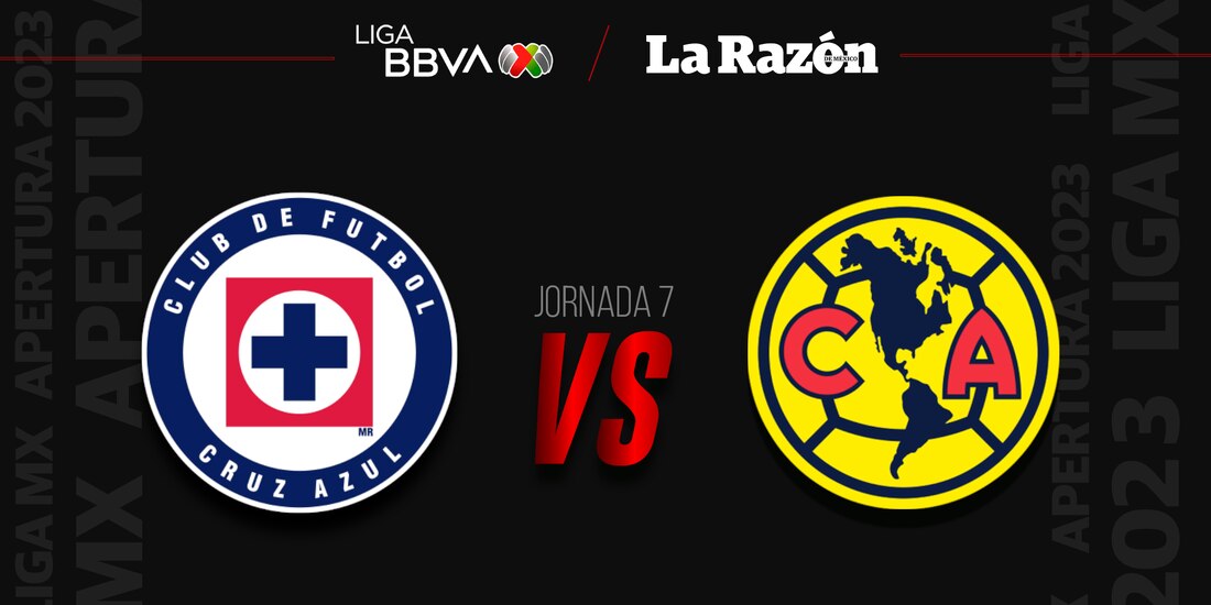 Cruz Azul y América chocan en la Jornada 7 del Apertura 2023 de la Liga MX.