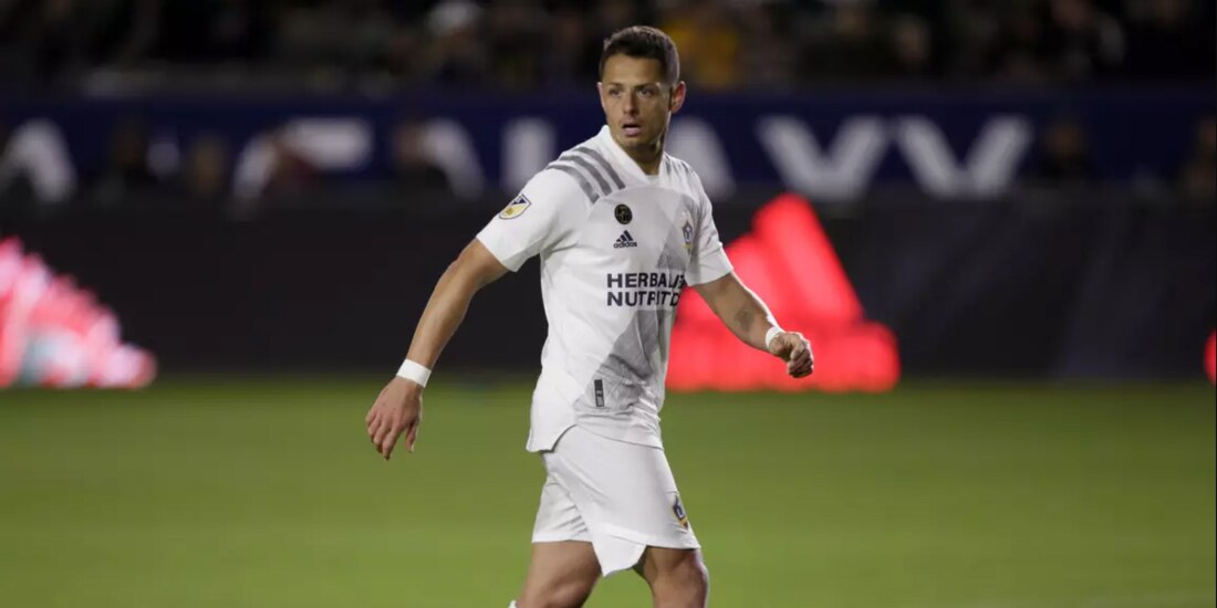 Javier "Chicharito" Hernández durante un partido con el Galaxy en la MLS.