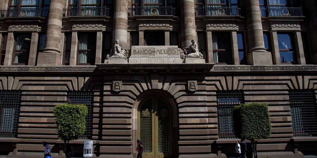 La fachada del Banco de México (Banxico)