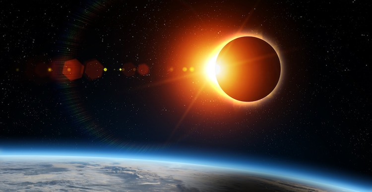 Imagen ilustrativa de un eclipse solar