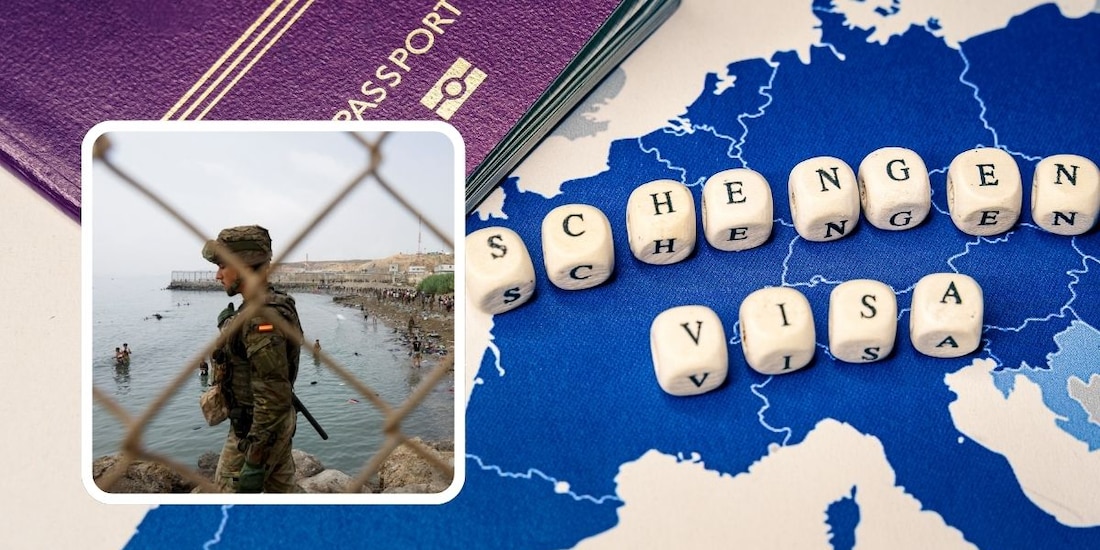 ¿Cuál es la relación entre el espacio Schengen y la crisis migrante de Ceuta?