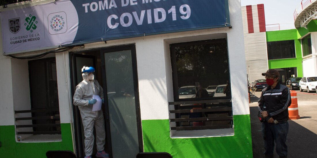 Módulo de toma de muestras para saber si son portadores de COVID-19, imagen ilustrativa.