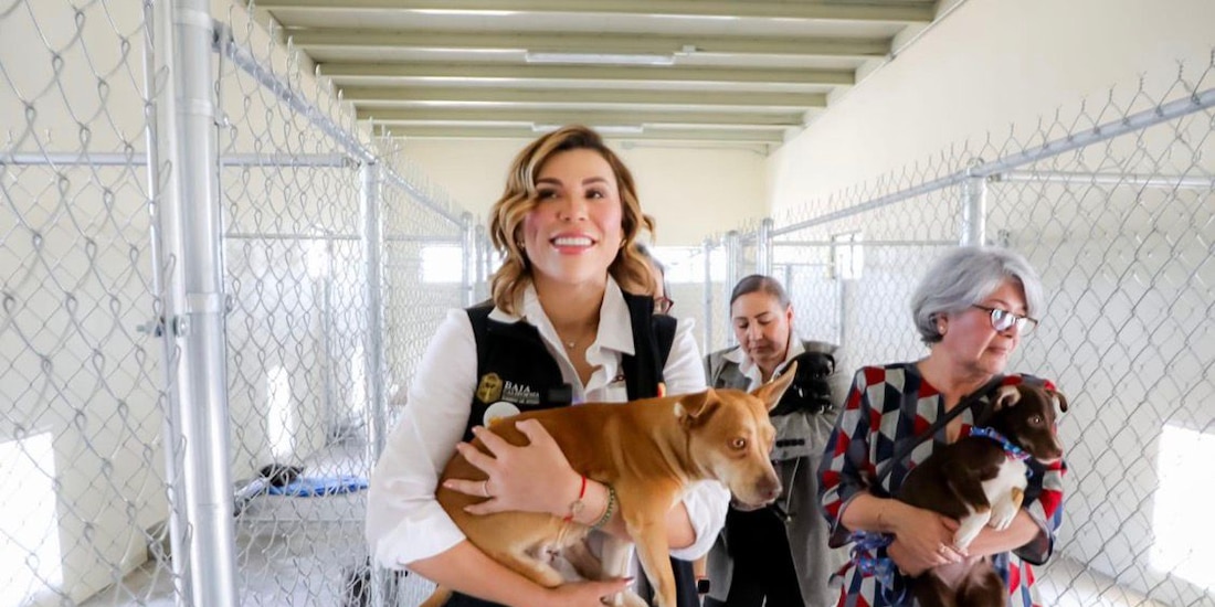 La gobernadora Marina del Pilar durante la supervisión de la infraestructura médica en el Santuario Mily, en Mexicali.