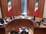 Los magistrados del Tribunal Electoral del Poder Judicial de la Federación, ayer durante la votación.