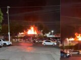 Esta noche se reportó un fuerte incendio en Zapopan, Jalisco.