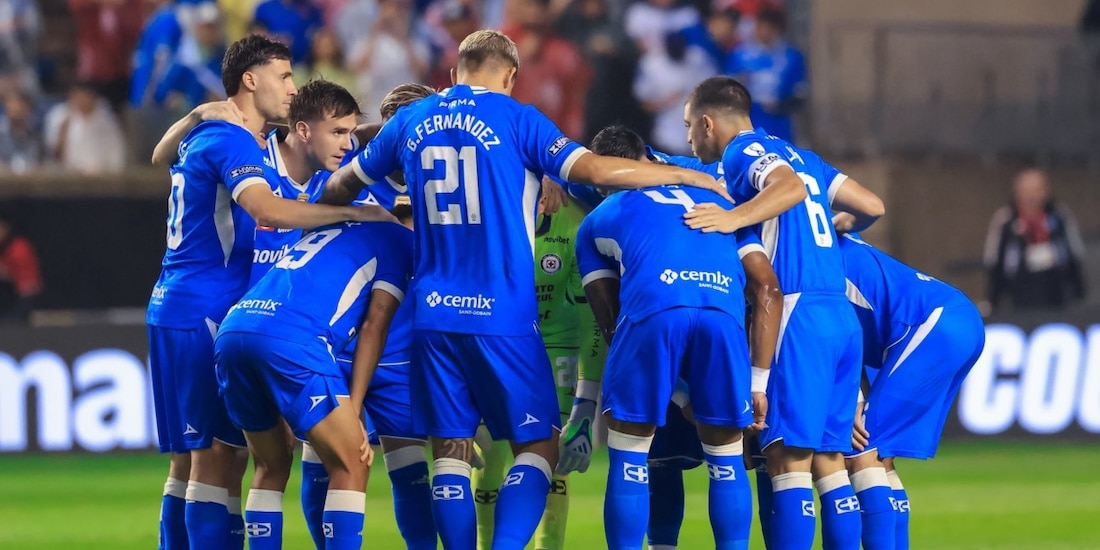 Cruz Azul antes de un partido de la Leagues Cup