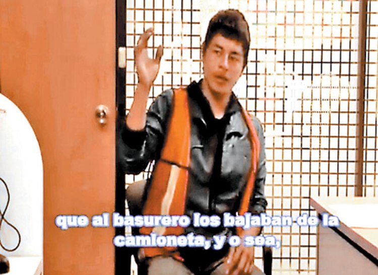 Salvador “R2, El Wereke, en uno de los testimonios difundidos por las autoridades.