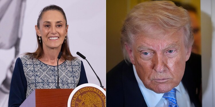 La Presidenta de México, Claudia Sheinbaum, y su homólogo de EU, Donald Trump