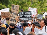 Fotografía de archivo de una manifestación de estudiantes de la UNAM.