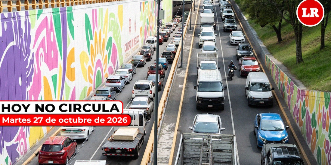 Revisa cómo aplica el Hoy No Circula este martes 27 de octubre de 2026.