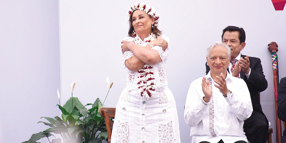 Rocío Nahle García, gobernadora de Veracruz, durante su Primer Informe de Gobierno, el 4 de noviembre.