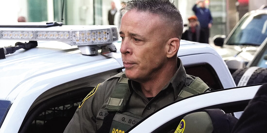 Greg Bovino, comandante itinerante de operaciones, ayer.