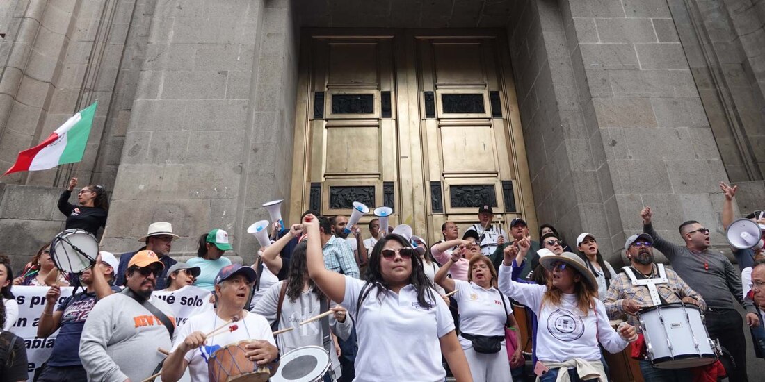 En la imagen, una protesta de trabajadores del PJ afuera de la SCJN. Foto ilustrativa: Especial