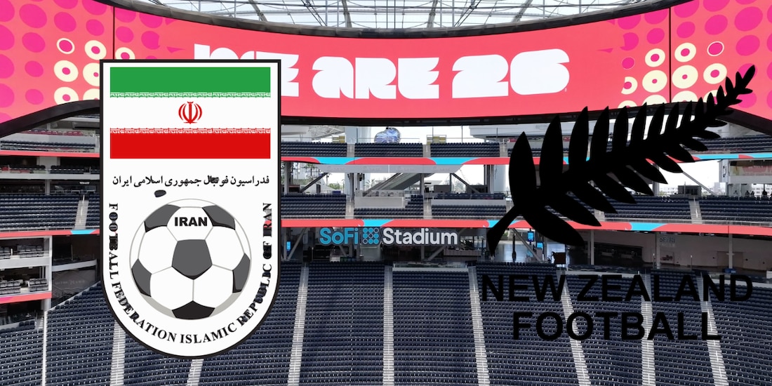 Irán y Nueva Zelanda se enfrentan en la fase de grupos de la Copa del Mundo 2026.