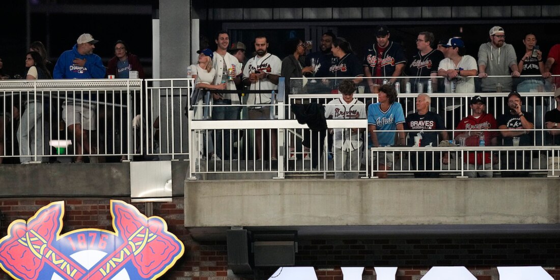 Aficionados, durante el juego entre Cubs y Braves el miércoles.