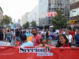 Aspecto de una protesta de la Coordinadora Nacional de los Trabajadores de la Educación (CNTE) en la CDMX.
