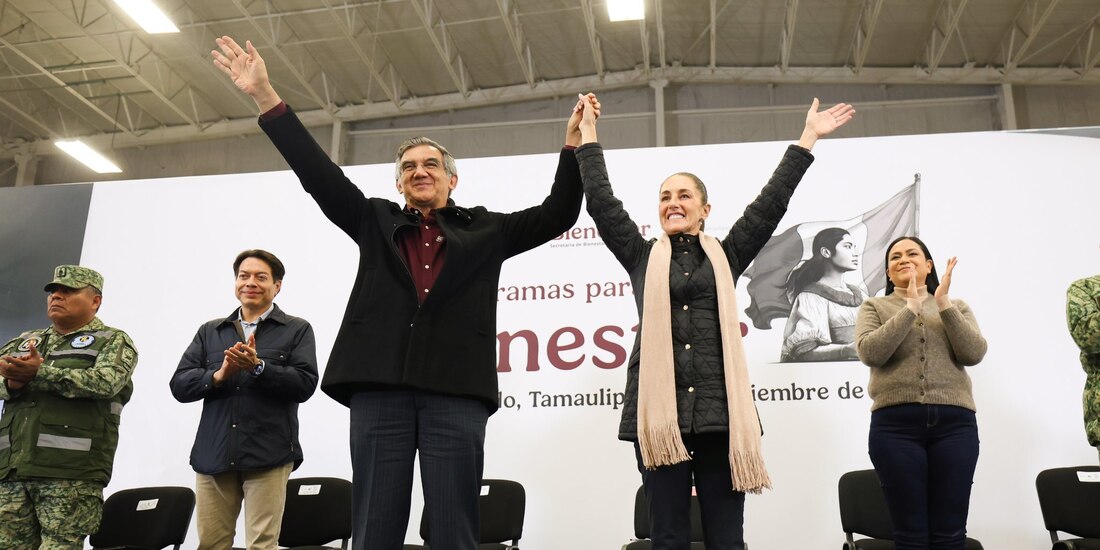 Claudia Sheinbaum y Américo Villarreal, en una imagen ilustrativa.