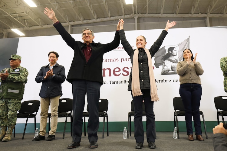 Claudia Sheinbaum y Américo Villarreal.