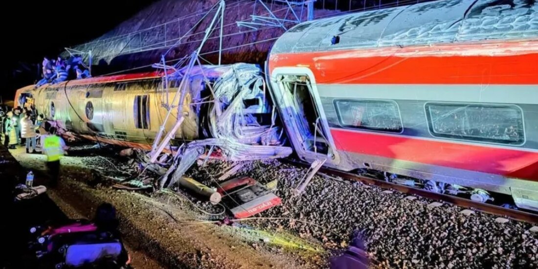 El accidente registrado en la víspera en España.