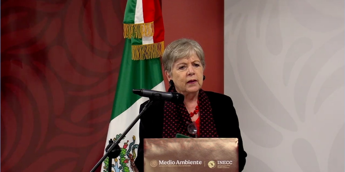 ALICIA BÁRCENA, secretaria de Medio Ambiente, ayer, en conferencia de prensa.