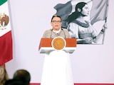 LA PRESIDENTA Claudia Sheinbaum y la titular de Segob, Rosa Icela Rodríguez, ayer.