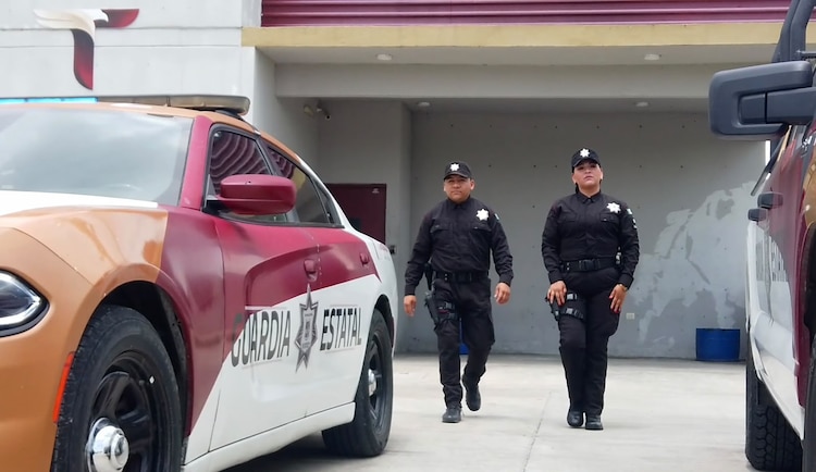 Elementos de la Guardia Estatal de Tamaulipas.