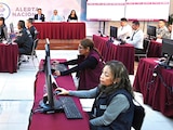 LA TITULAR de Segob en el Centro de Mando de la Alerta Nacional de Búsqueda Inmediata.