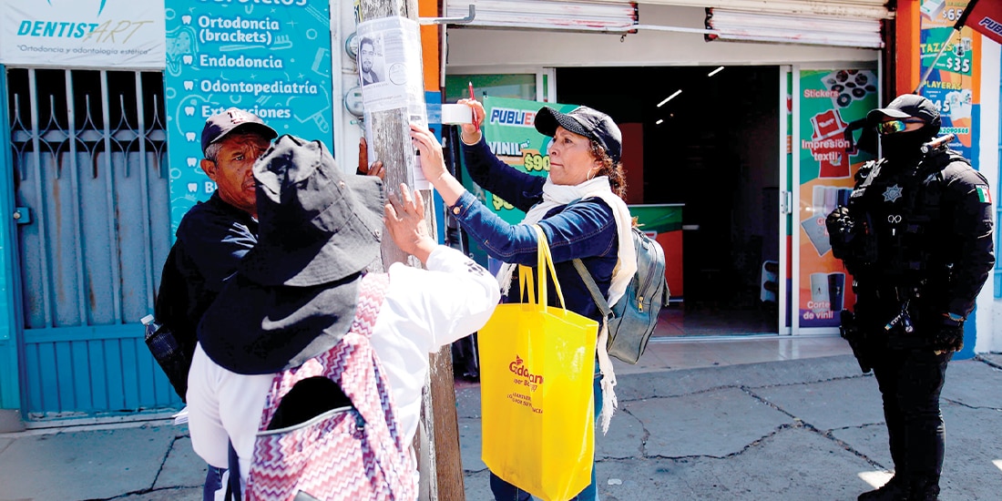 El colectivo Madres Buscadoras de Querétaro en jornadas de visibilización, el 24 de septiembre de 2025.
