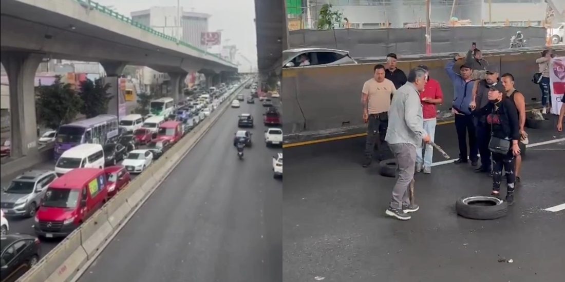 Se cumplen 7 horas de bloqueo en Periférico Norte.