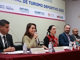 Tere Jiménez anuncia que Aguascalientes será sede de 4 eventos deportivos.