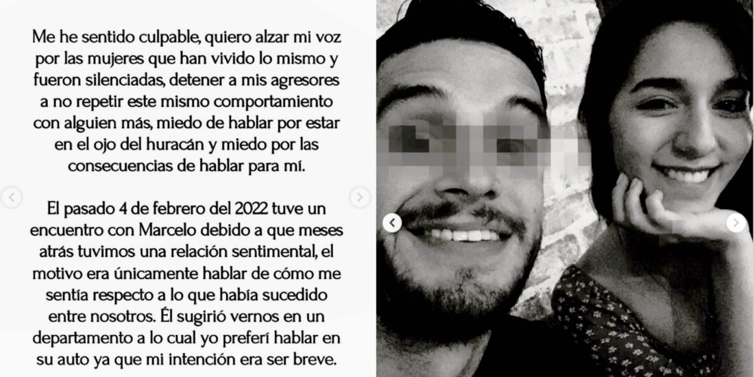 Adrián Marcelo fue señalado por Carolina de abuso sexual.