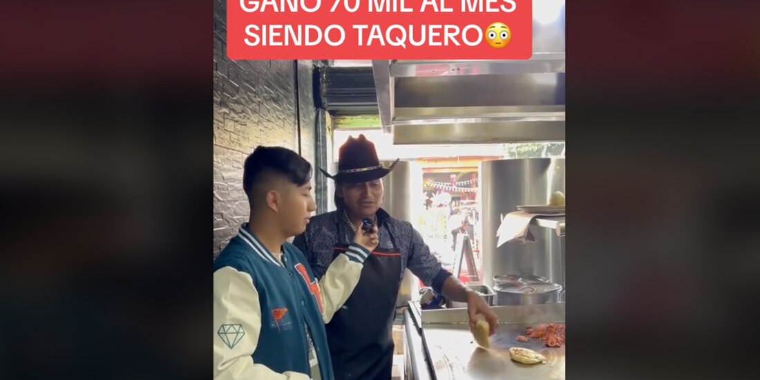 Taquero gana 70 mil pesos al mes.