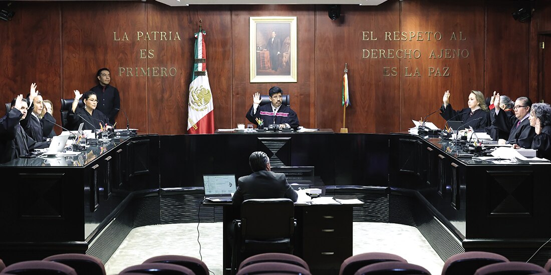 Sesión ordinaria del pleno del máximo tribunal, ayer.