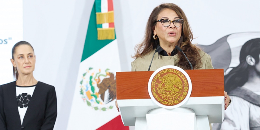 Ana VAldez, directora general de LDC, en conferencia matutina, ayer.