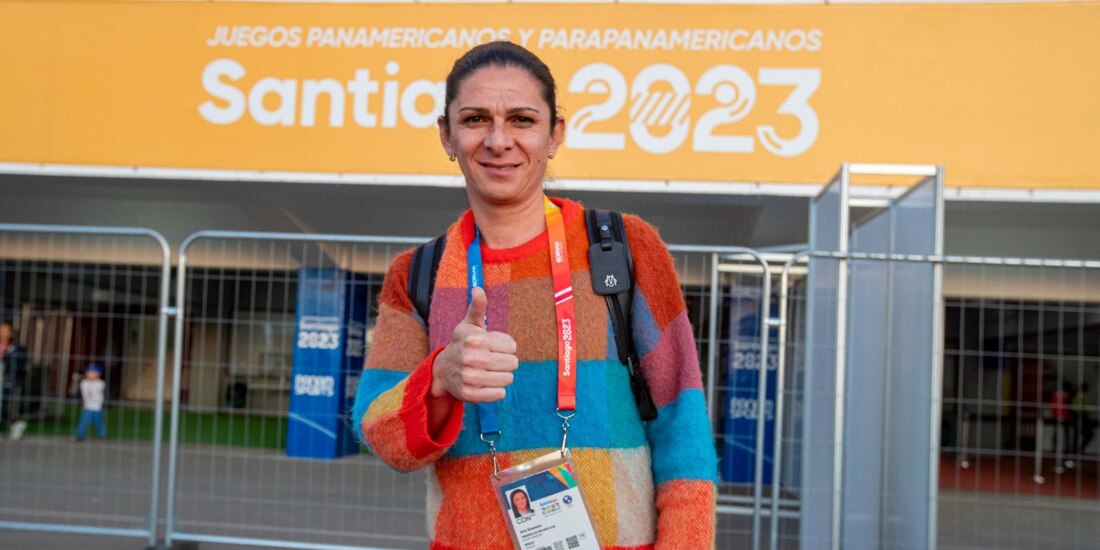Ana Guevara, directora de la CONADE, en los Panamericanos Santiago 2023.