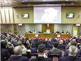 El Papa León XIV en la presentación de Magnifica humanitas, ayer.