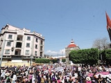 ASPECTO de la marcha del 8M el domingo pasado en Cuernavaca, en la que miles de mujeres protestaron contra las desapariciones y feminicidios de estudiantes.