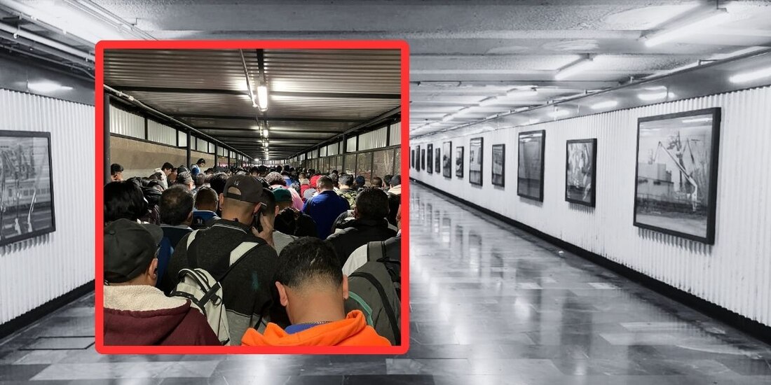 Aglomeraciones en el Metro de la Ciudad de México.