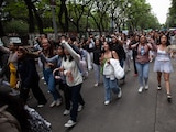 Marcha de estudiantes del IPN en CDMX.