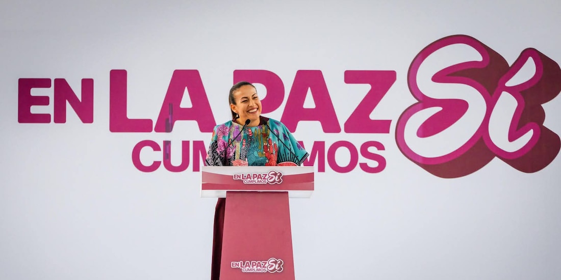 Milena Quiroga, durante el encuentro 'En La Paz sí cumplimos'.