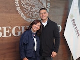 La Gobernadora de Tlaxcala y el Secretario de Seguridad federal.