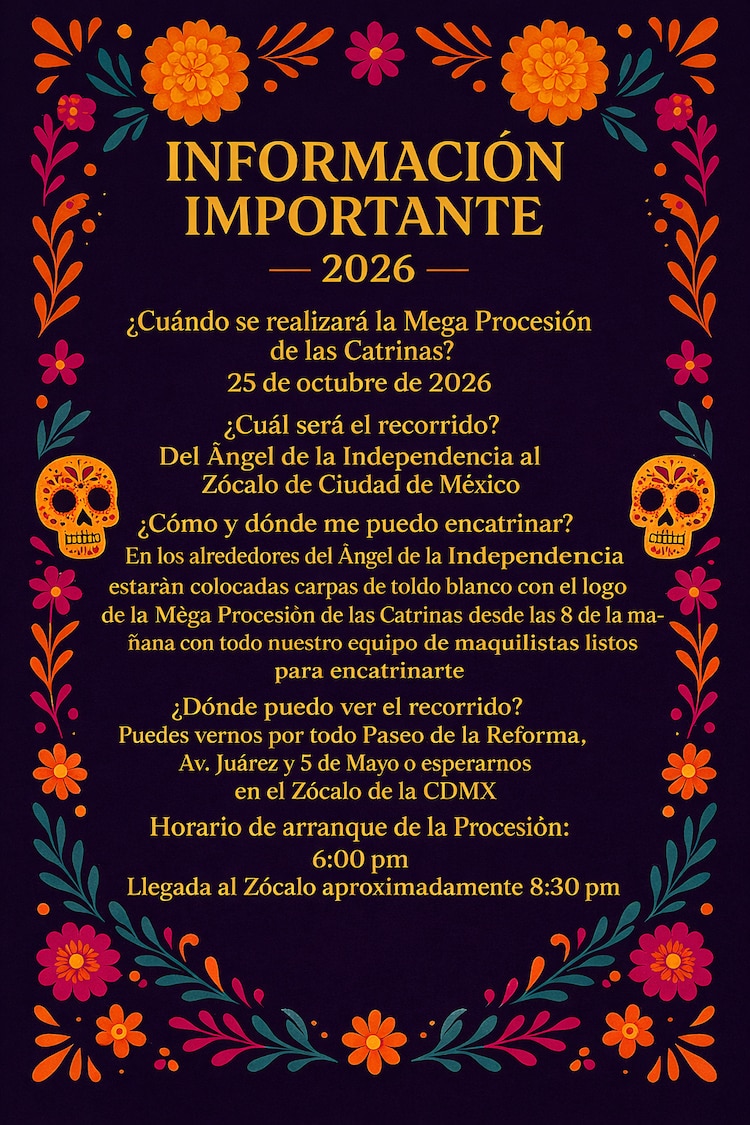 Mega Procesión de las Catrinas 2026