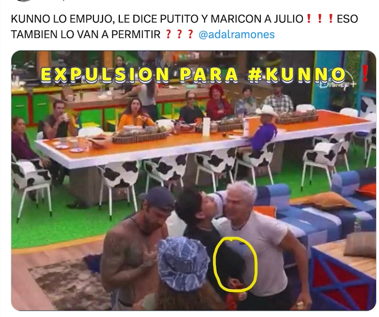 Fans piden expulsión para Kunno por empujar a Julio Camejo