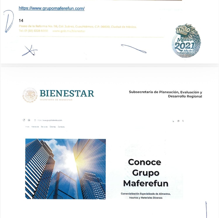 Aspecto del primer contrato conocido de los entregados a Grupo Maferefun.
