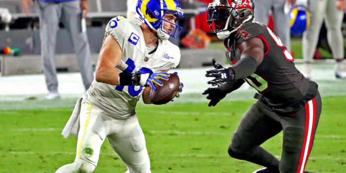Una acción del Los Ángeles Rams vs Tampa Bay Buccaneers de la NFL