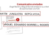 Ángel Martín y Miguel Borrell emitieron su criterio
de oportunidad a la FGR.