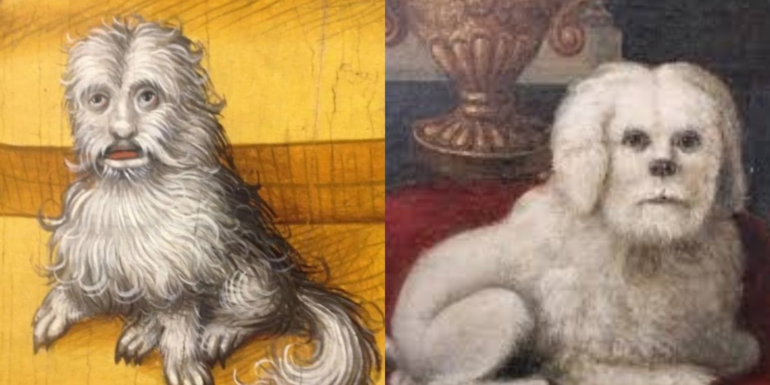 Perros pintados en la Edad Media