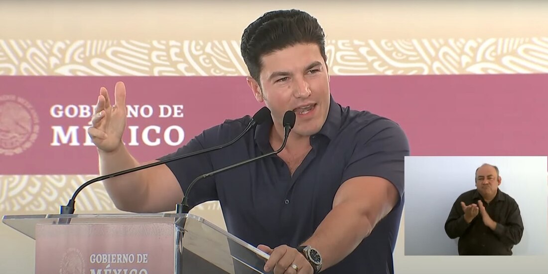 Samuel García dio la bienvenida a AMLO y a Claudia Sheinbaum en Nuevo León.