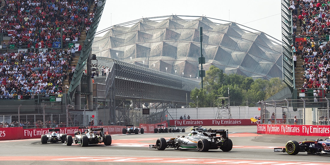 Una carrera de la F1 en el Autódromo Hermanos Rodríguez